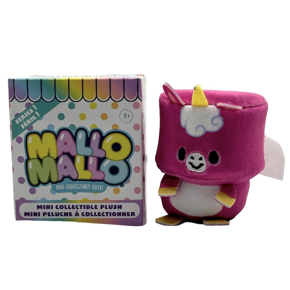 Mallo Mallo Mini 3" Plush Figure Jewel Unicorn Squeezably‎ Cute Pink